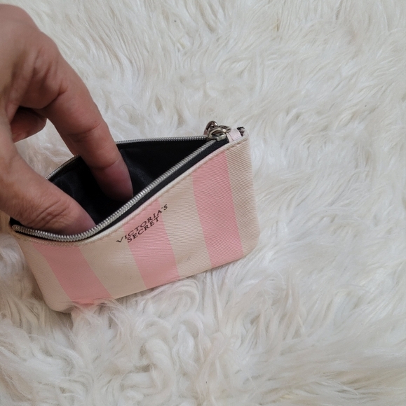 Victoria's Secret Pink and Cream Striped Pouch - Picture 3 of 3